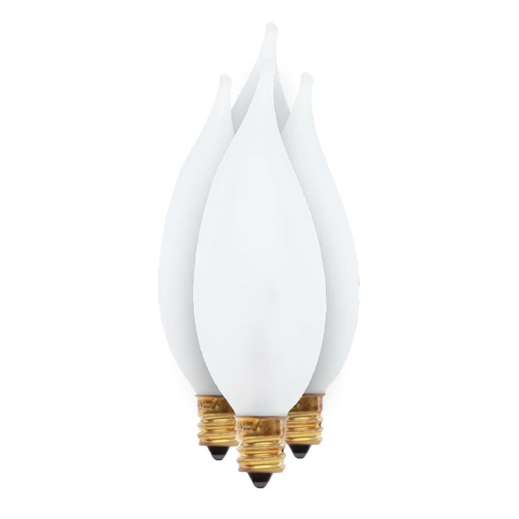 25 watt 120 volt CA10 Candelabra Screw Base 2700K Warm White Incandescent Light Bulb (4 Pack) 1