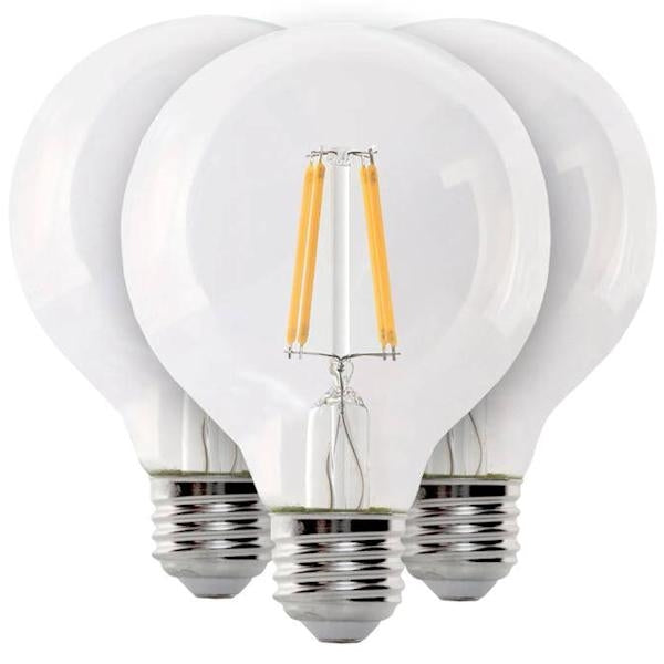 3.8 watt 120 volt G25 Medium Screw Base Medium Screw Base LED Light Bulb (3 Pack) 1