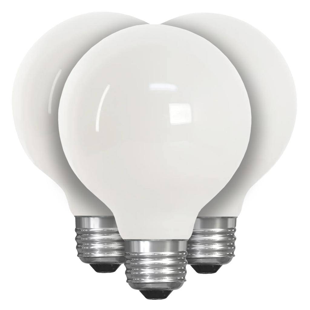 3.8 watt 120 volt G25 Medium Screw Base 5000K Daylight Glass Frosted Dimmable LED (3 Pack) 1
