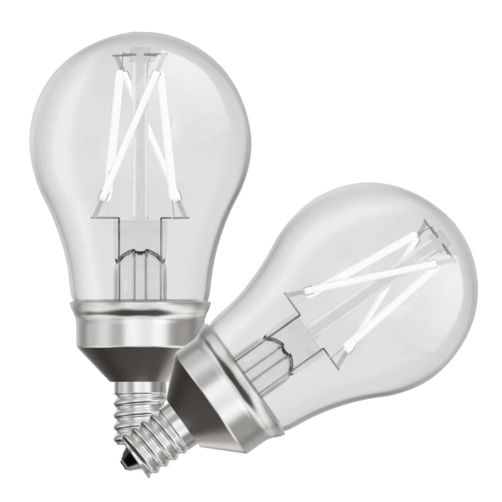 8 watt 120 volt A15 Candelabra Screw Base 5000K Daylight Exposed White Filament Dimmable LED (2 Pack) 1