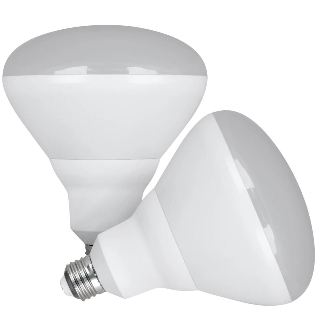 9.4 watt 120 volt BR40 Medium Screw Base 2700K Warm White Frosted Dimmable LED (2 Pack) 1