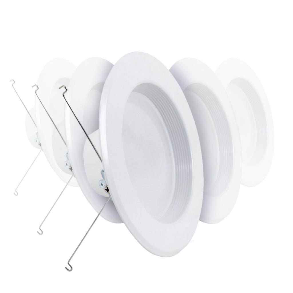 5"-6" 10.2 watt 120 volt Medium Screw Base 3000K White Dimmable LED Downlight (6 Pack) 1