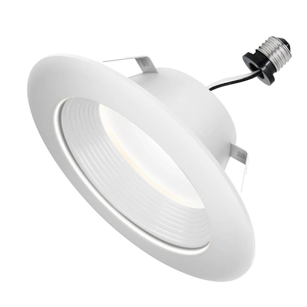 4" 7.7 watt 120 volt CCT Selectable Medium Screw Base White Round Dimmable LED 1