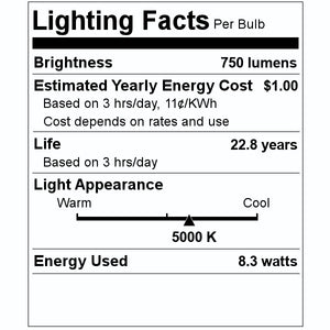8.3 watt 120 volt PAR30LN Medium Screw Base 5000K Daylight Dimmable LED 2