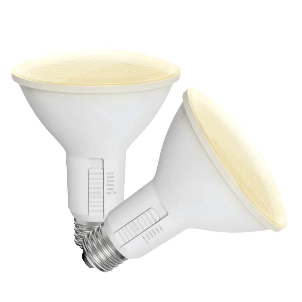 8.3 watt 120 volt PAR30 Medium Screw Base CCT Selectable Dimmable LED (2 Pack) 1