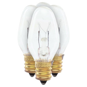 7 watt 120 volt C7 Candelabra Screw Base 2700K Warm White Clear Dimmable Light Bulb (4 Pack) 1