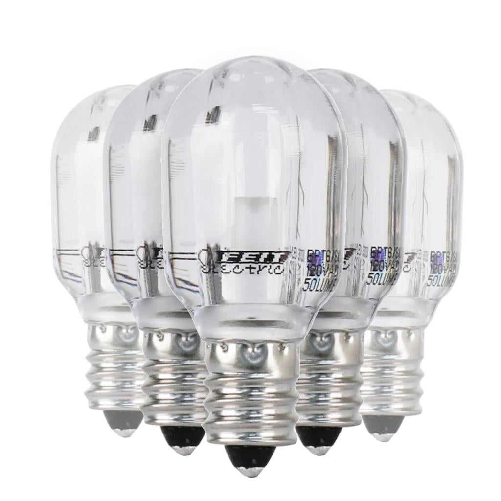1.2 watt 120 volt T6 Candelabra Screw Base 3000K Natural White LED Light Bulb (6 Pack) 1