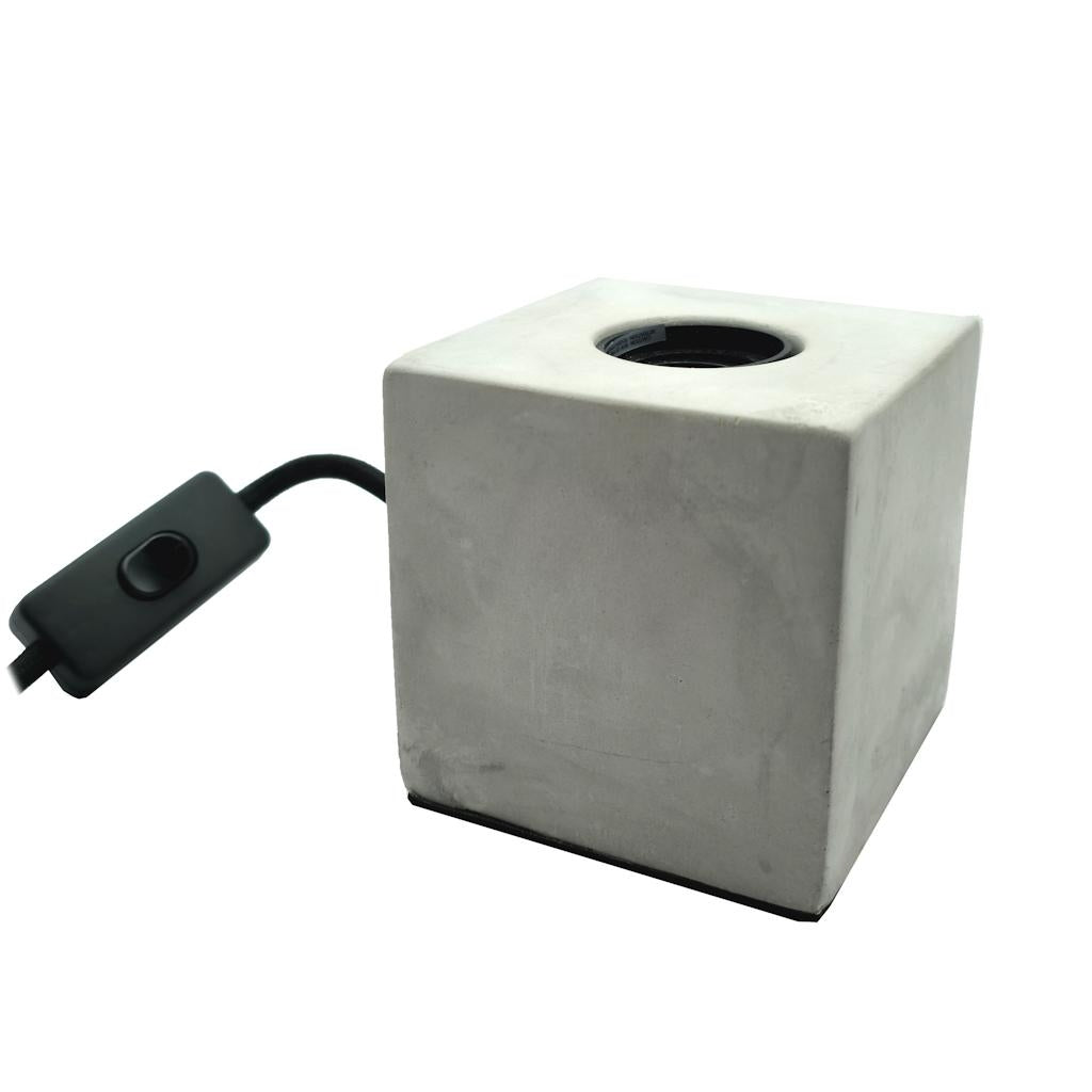 3.5" Cement Cube Vintage Industrial Desk Lamp Base 1