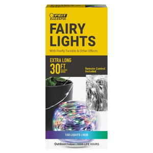30' 120 volt Battery Operated RGB LED Fairy String Lights 1