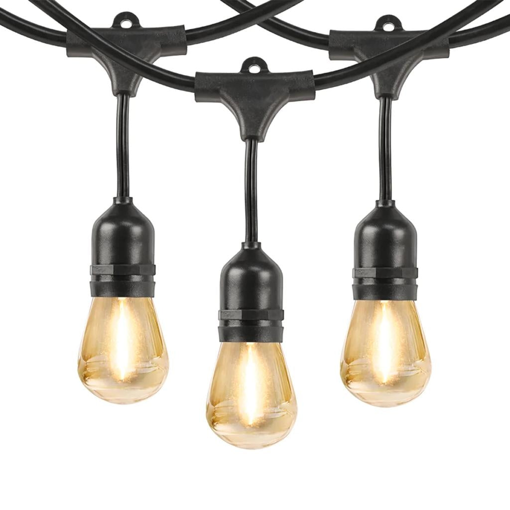 20' 0.2 watt S14 Medium Screw Basse 2700K Warm White LED String Set 1