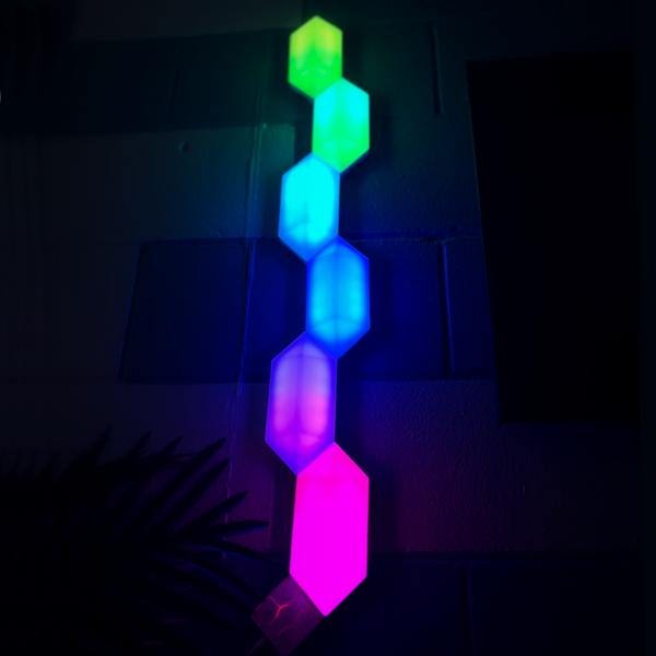 6 Tile RGBW LED Smart Hexagon Light Tiles 3