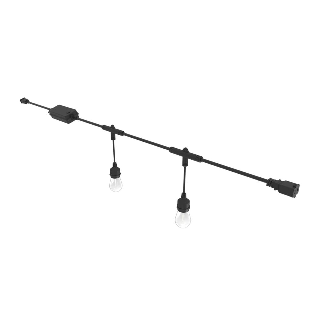 24' 7.5 watt 120 volt S14 RGBW Black LED Smart Light String 1