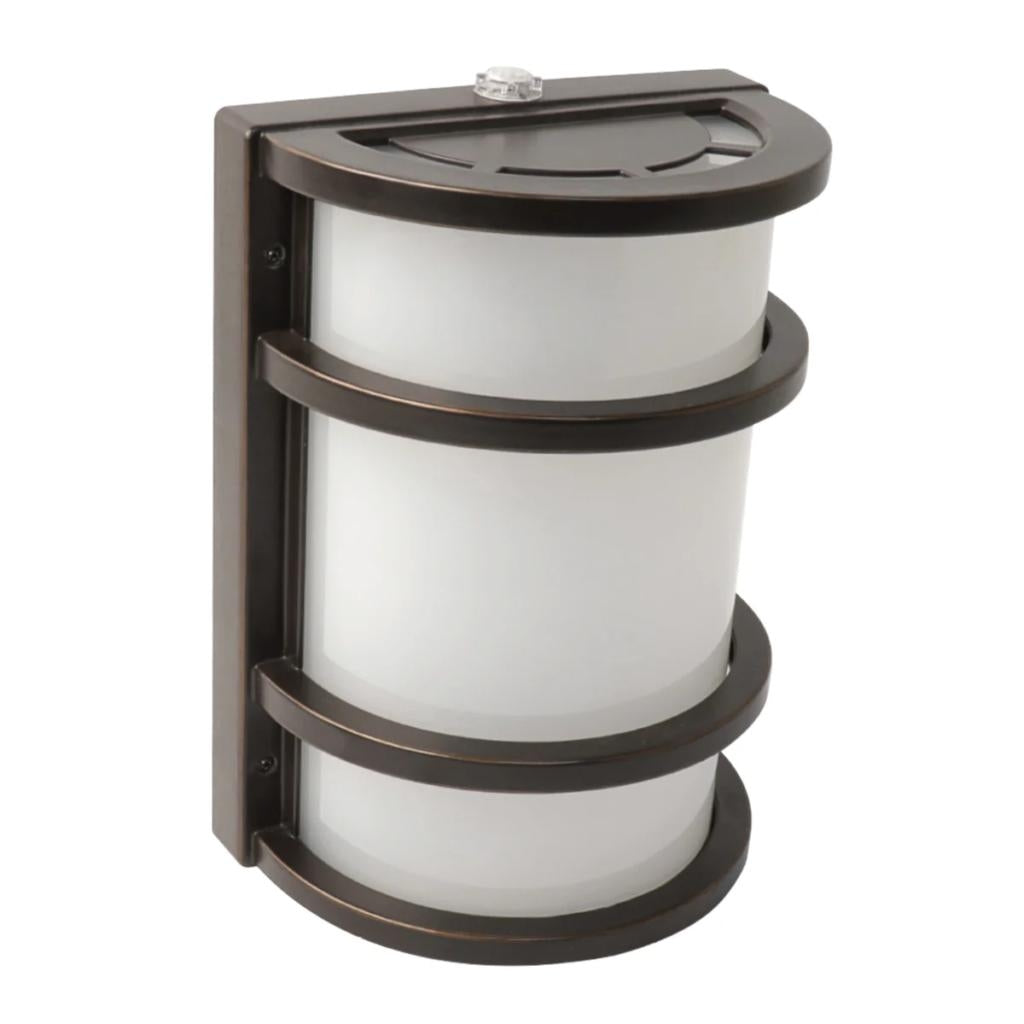 6" 12 watt 120 volt Bronze 5000K Daylight Dusk to Dawn Security Wall Light 1