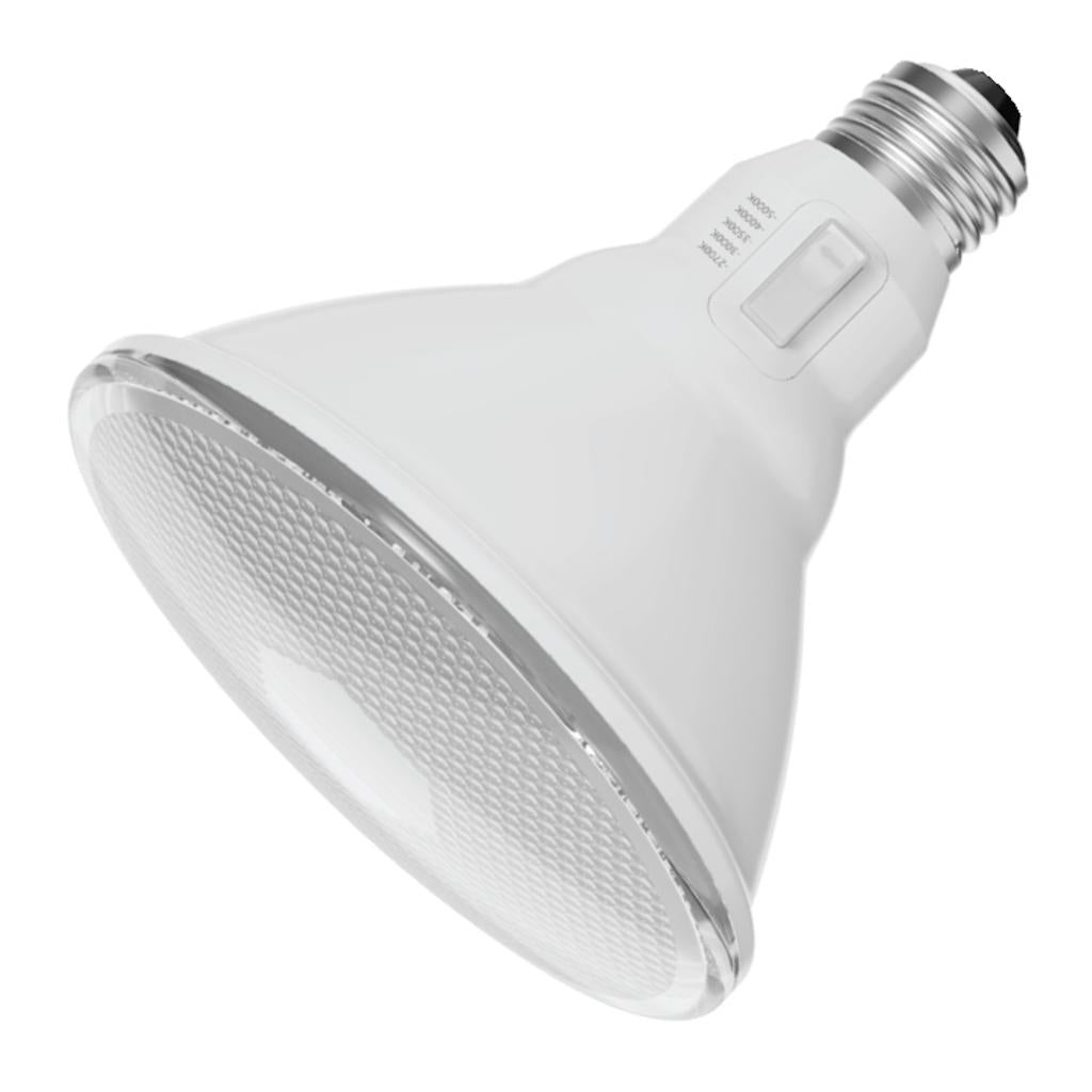 17.7 watt 120 volt PAR38 Medium Screw Base CCT Selectable Dimmable LED 1