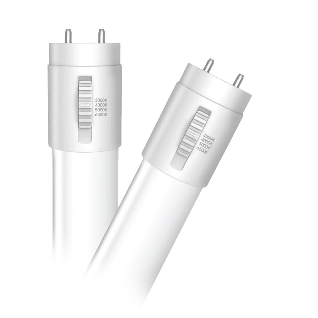 4' 18 watt T8 Medium Bi-Pin Base CCT Selectable LED Light Bulb (2 Pack) 1