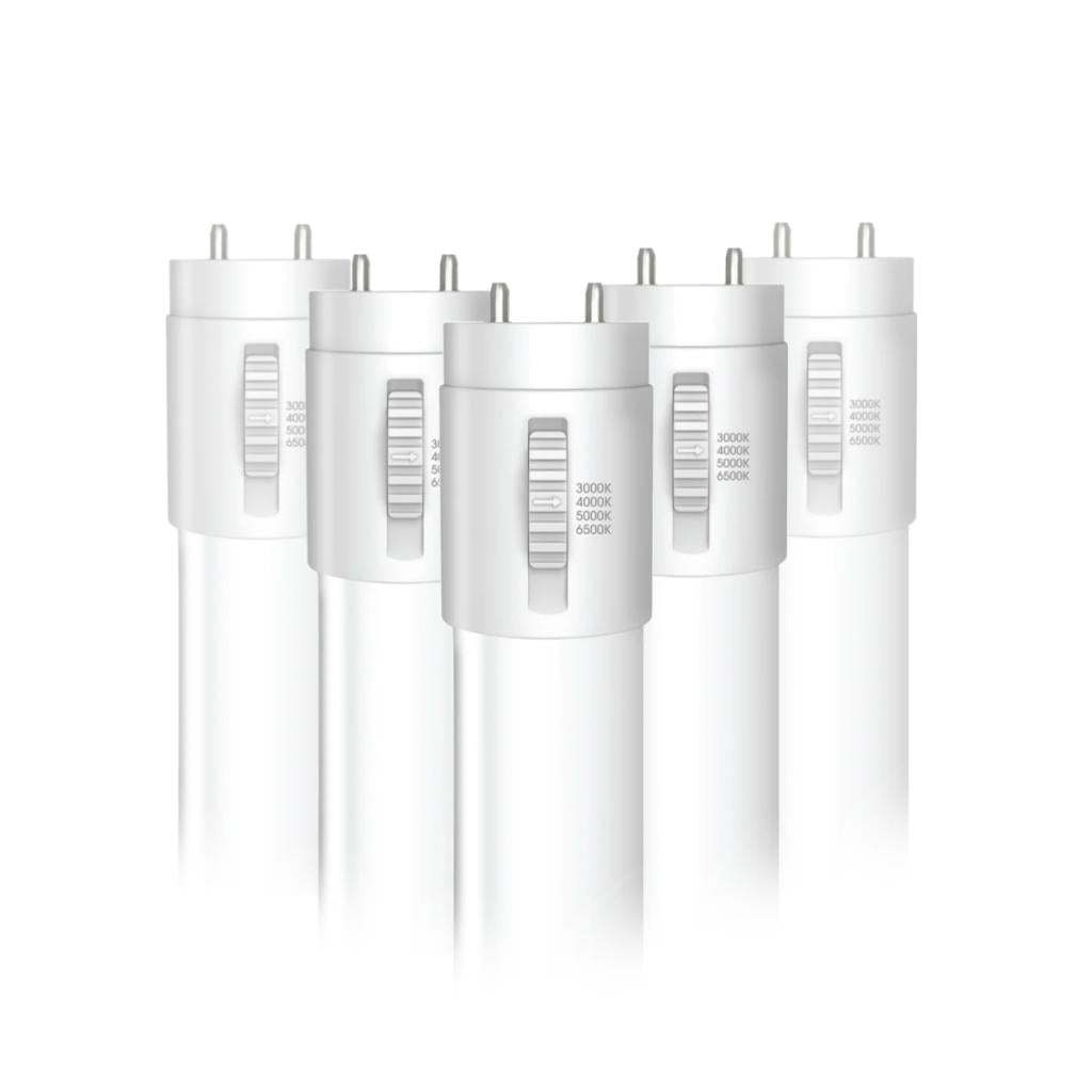 4' 20 watt T12 Medium Bi-Pin Base CCT Selectable LED Light Bulb 1