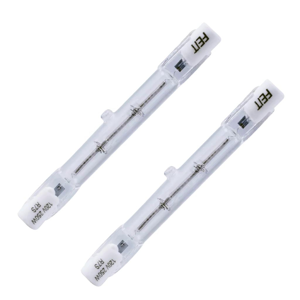 250 watt 120 volt T3 Recessed Single Contact Base 3000K Natural White Halogen Light Bulb (2 Pack) 1