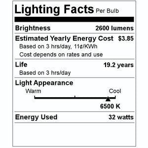 48" 32 watt T8 Medium Bi-Pin Base 6500K Daylight Non-Dimmable (2 Pack) 2