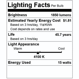 15 watt 48" T8/T12 Medium Bi-Pin Base 4100K Cool White Non-Dimmable LED (10 Pack) 2