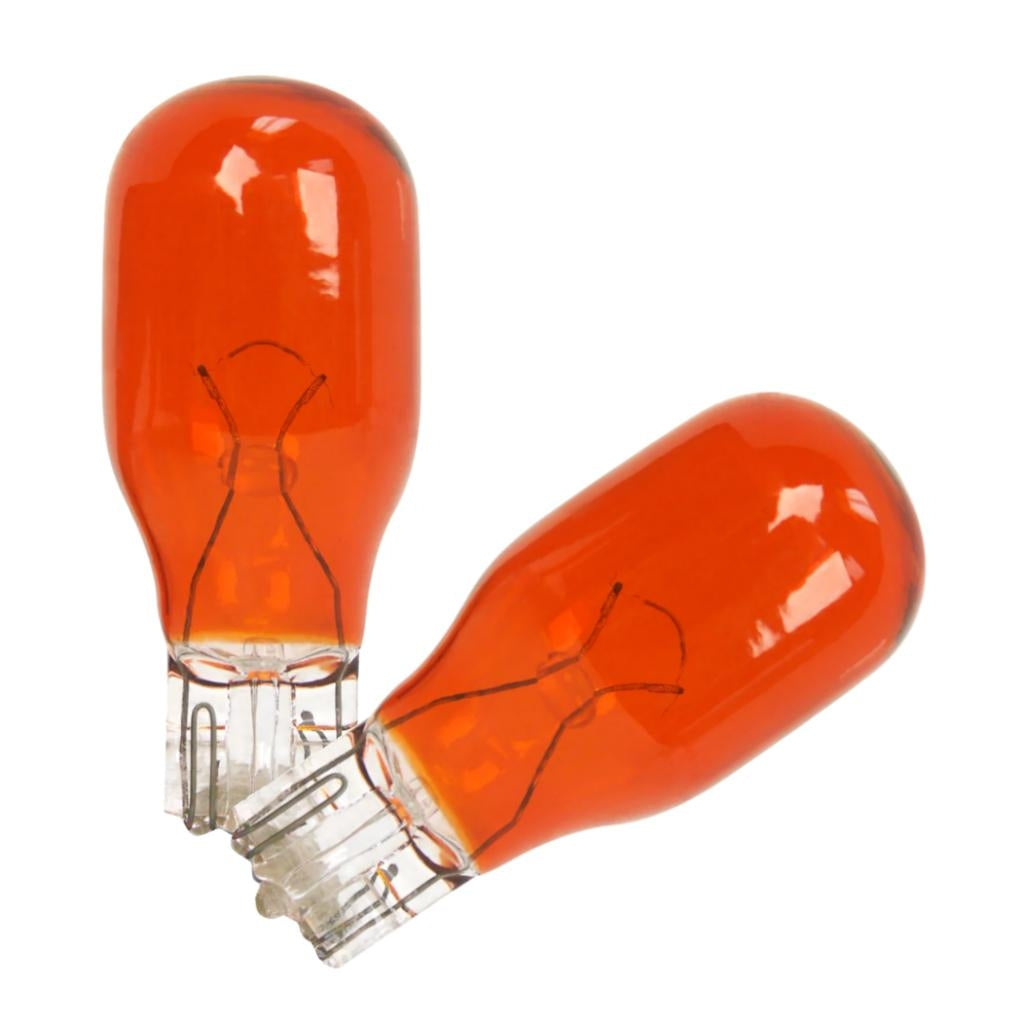 4 watt T5 Wedge Base Amber Incandescent Light Bulb (2 Pack) 1