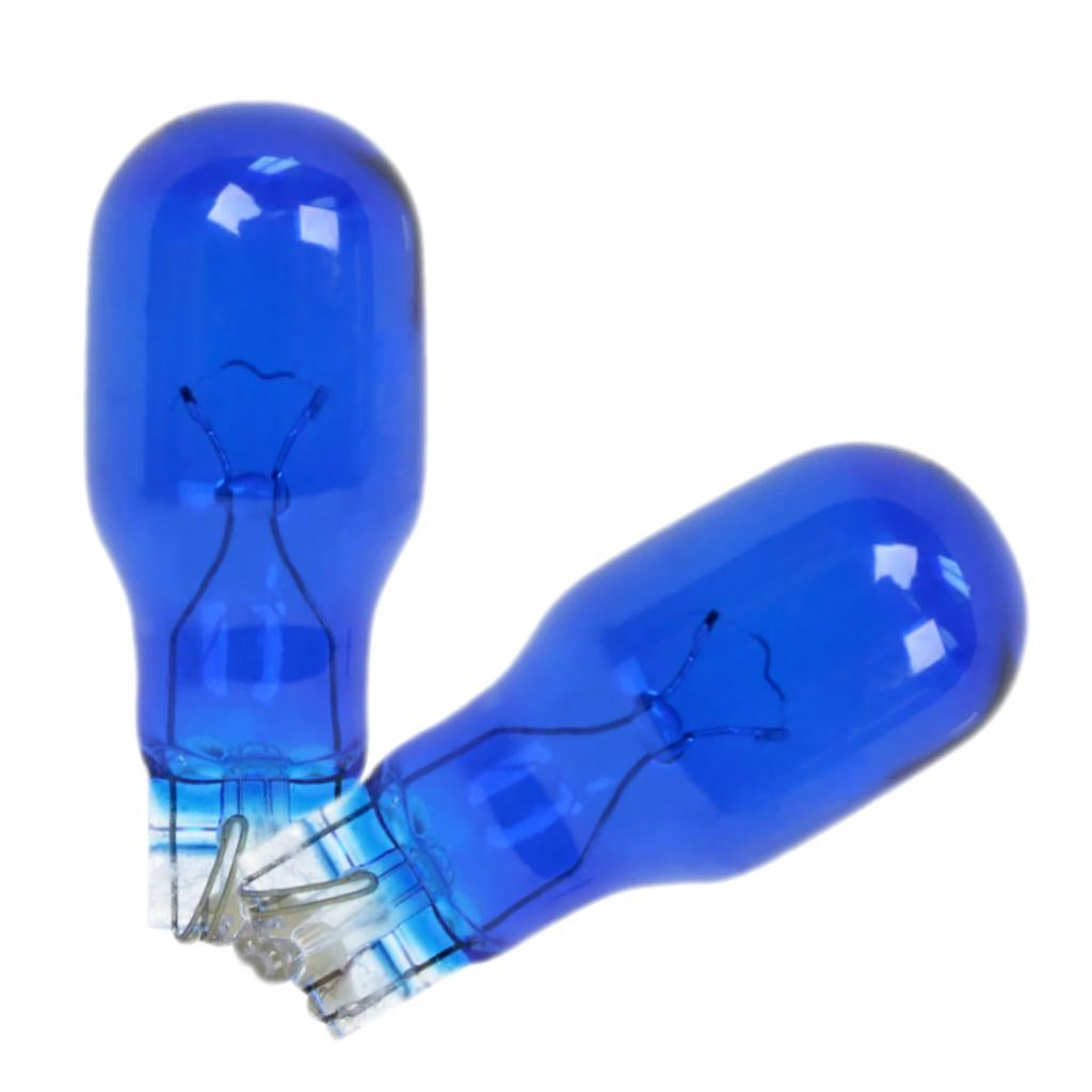 4 watt 12 volt T5 Wedge Base Blue Incandescent Light Bulb (2 Pack) 1