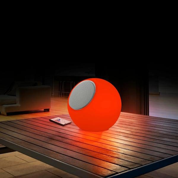 8" 4 Hour Battery Life Rechargeable Bluetooth Speaker Color Changing LED 2