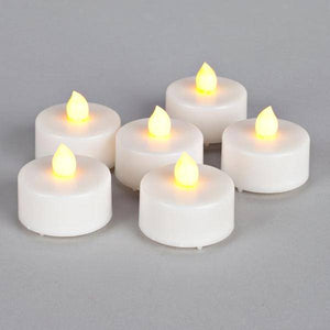 1.25" x 1.5" White Battery Operated Soft Glow Flicker Flameless Everlasting Glow (6 Pack) 2