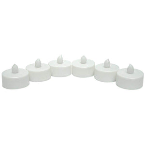 1.25" x 1.5" White Battery Operated Soft Glow Flicker Flameless Everlasting Glow (6 Pack) 1