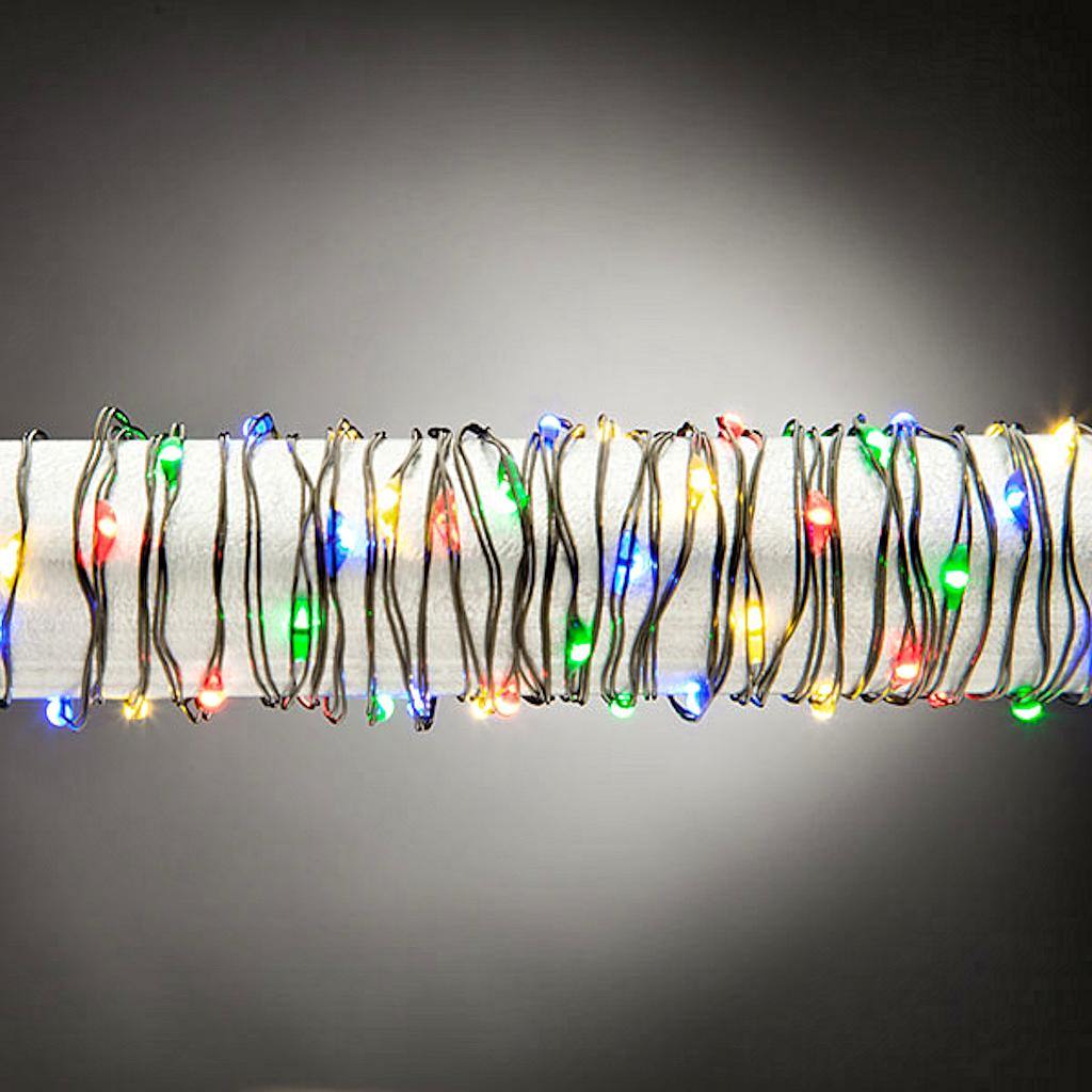 10' 60 Light Multi-Color Battery Operated LED Light String Set with Timer 1