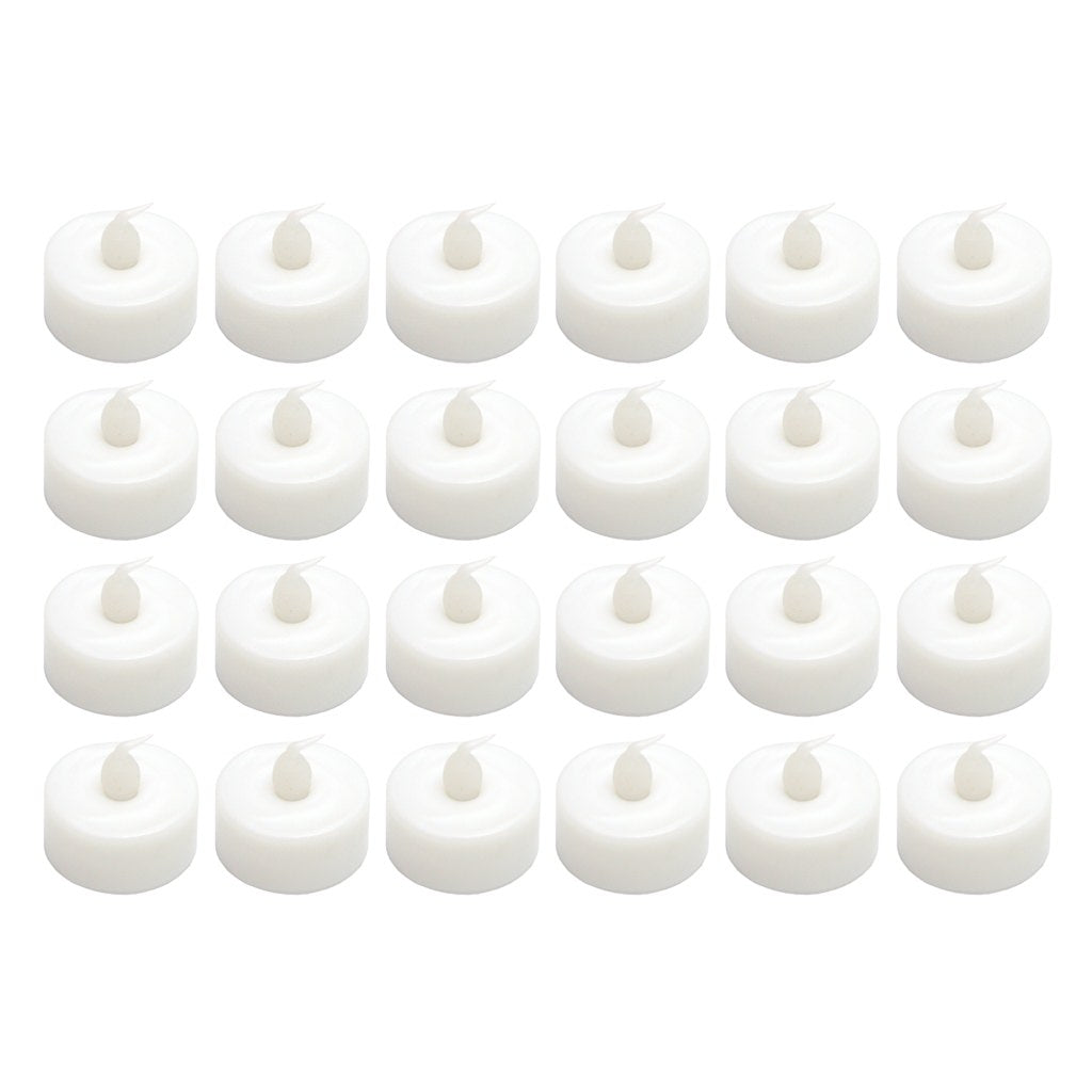 White Battery Operated LED Tea Light (24 Pack) 1