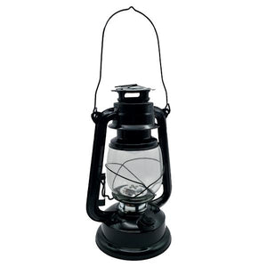 11.5" x 7" Black Metal 15 LED Hurricane Lantern 2