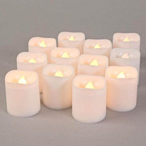 1.75" Battery Operated White Plastic Votive Candle LED (12 pack) 2