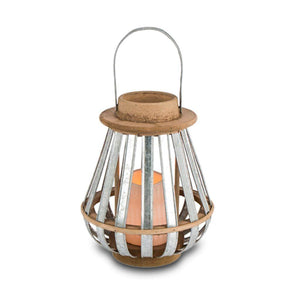 10.3" Cone Shaped Lantern Wavy Edge Battery Operated LED Candle with Timer 1