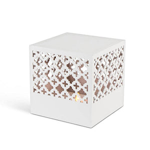 6" Square Wood Lantern Battery Operated LED Tea Light with Timer 1