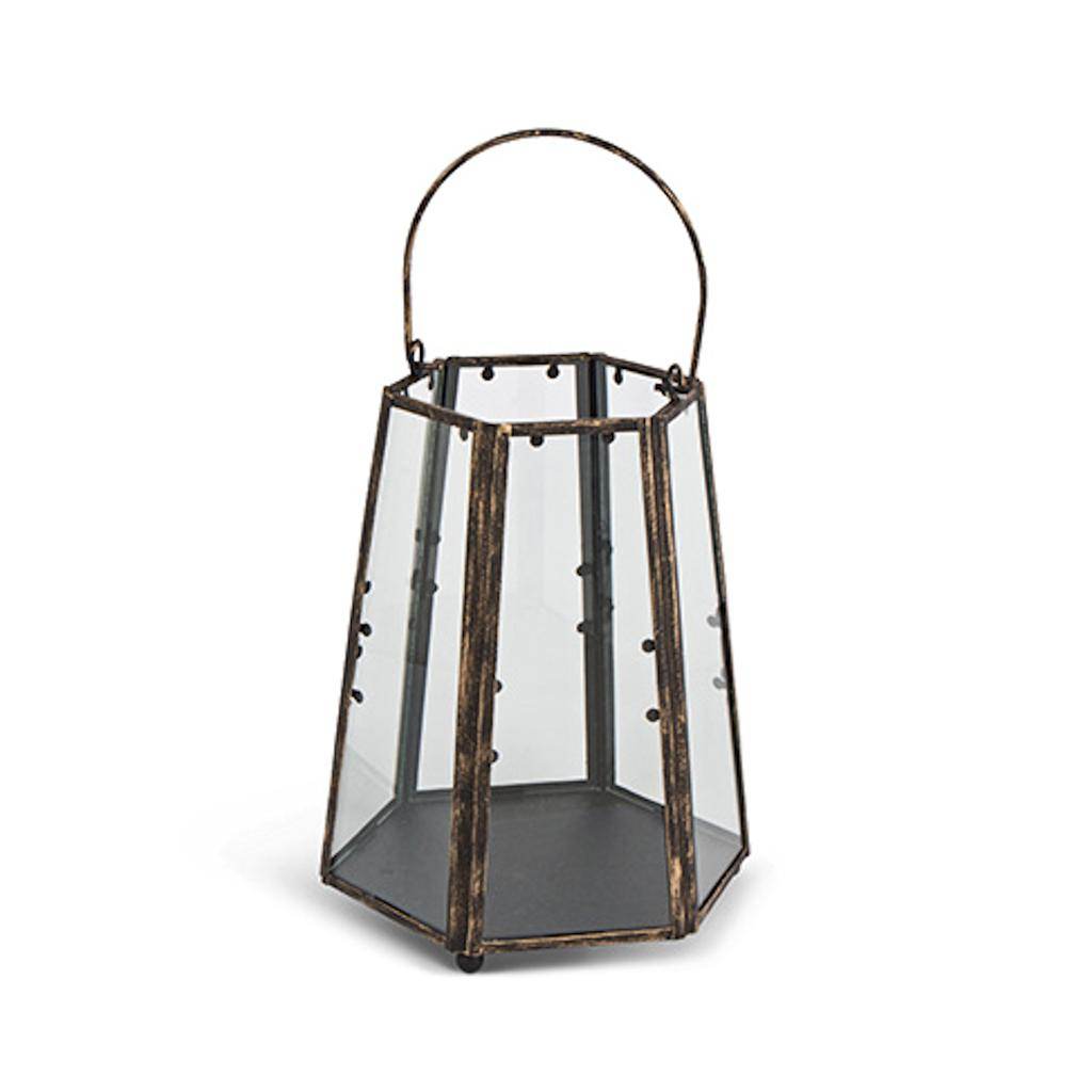 10" 6 Sided Metal Lantern 1