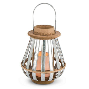 12.8" Cone Shaped Lantern Wavy Edge Battery Operated LED Candle with Timer 1