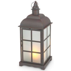 18.5" 27 Light Metal Battery Operated LED Lantern with Timer 1