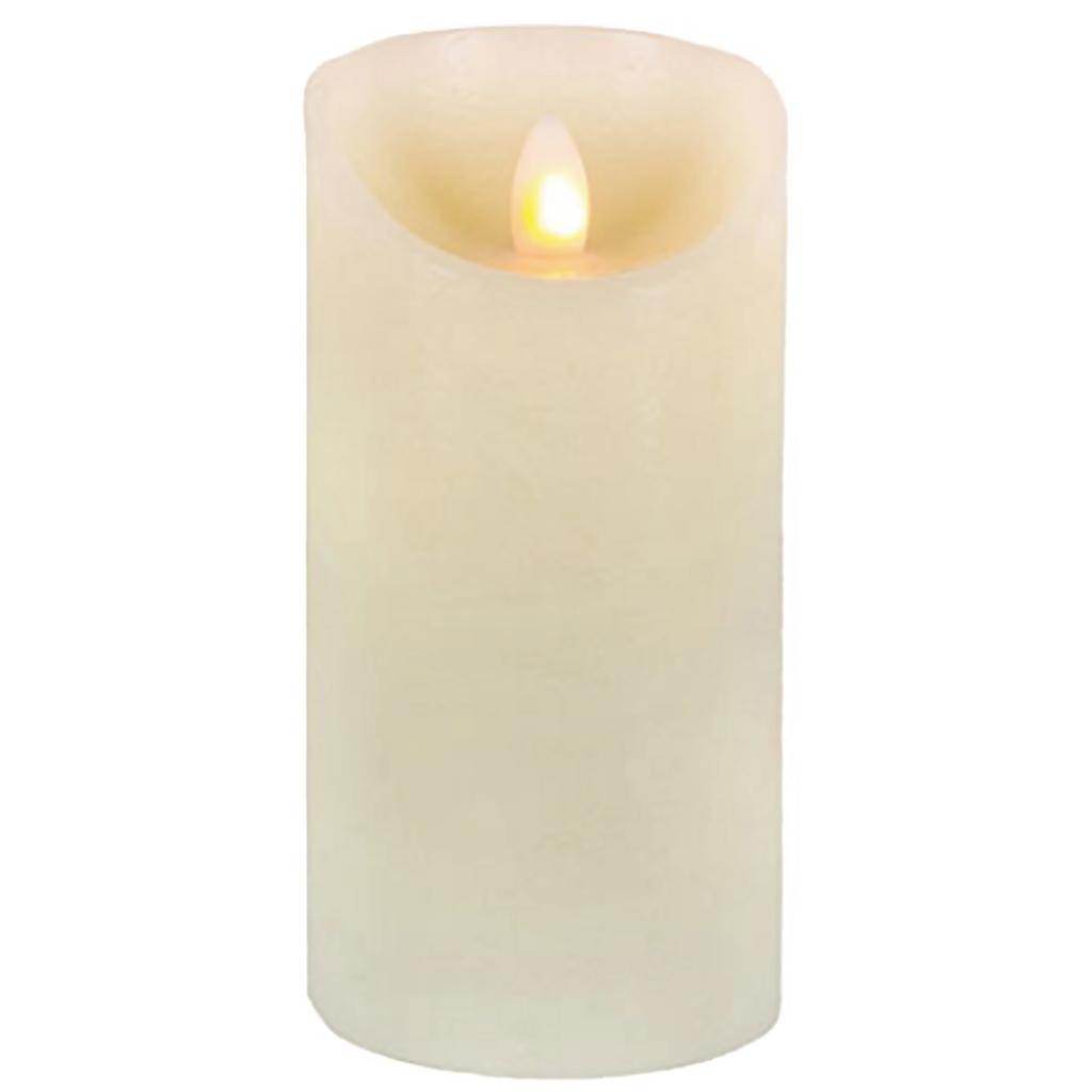 3" x 6" Bisque Aurora Flame Battery Operated Candle Light with Timer 1