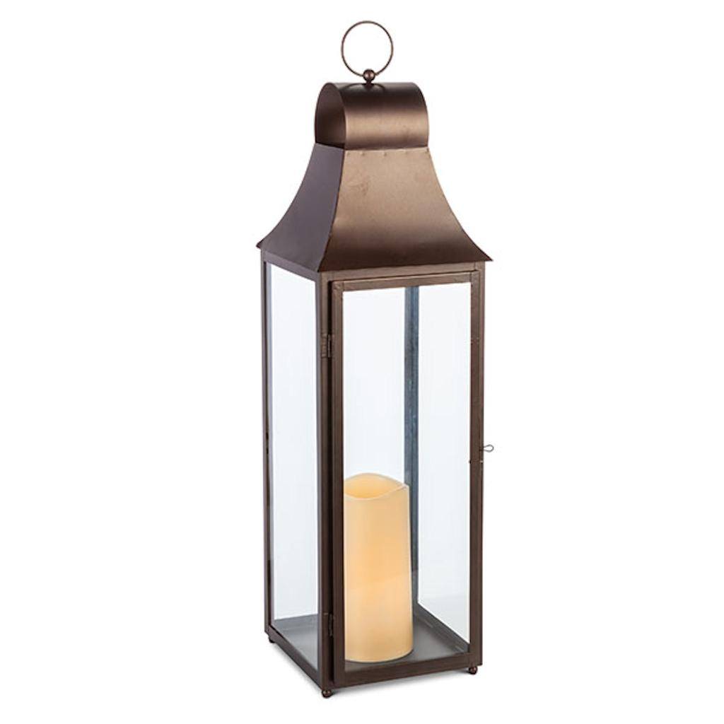 28" Bronze Battery Operated Lantern 1