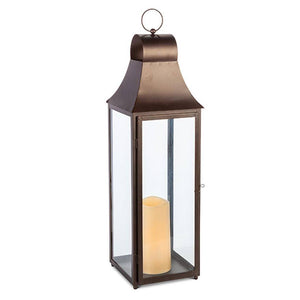 28" Bronze Battery Operated Lantern 1