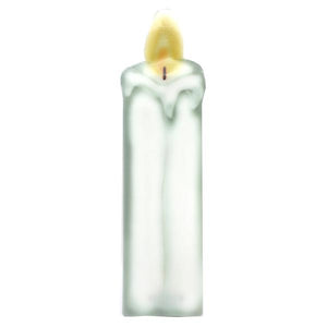 White LED Battery Operated Window Cling Candle 2
