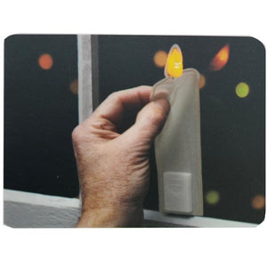White LED Battery Operated Window Cling Candle 4