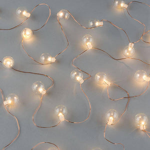 30 Light Copper Wire Warm White Battery Operated Indoor LED Micro Miniature String with Timer 1