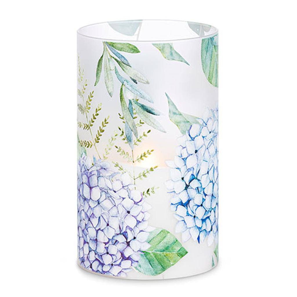 5" x 8" Floral Design Battery Operated Illumaflame LED Wax Candle Light with Timer 1