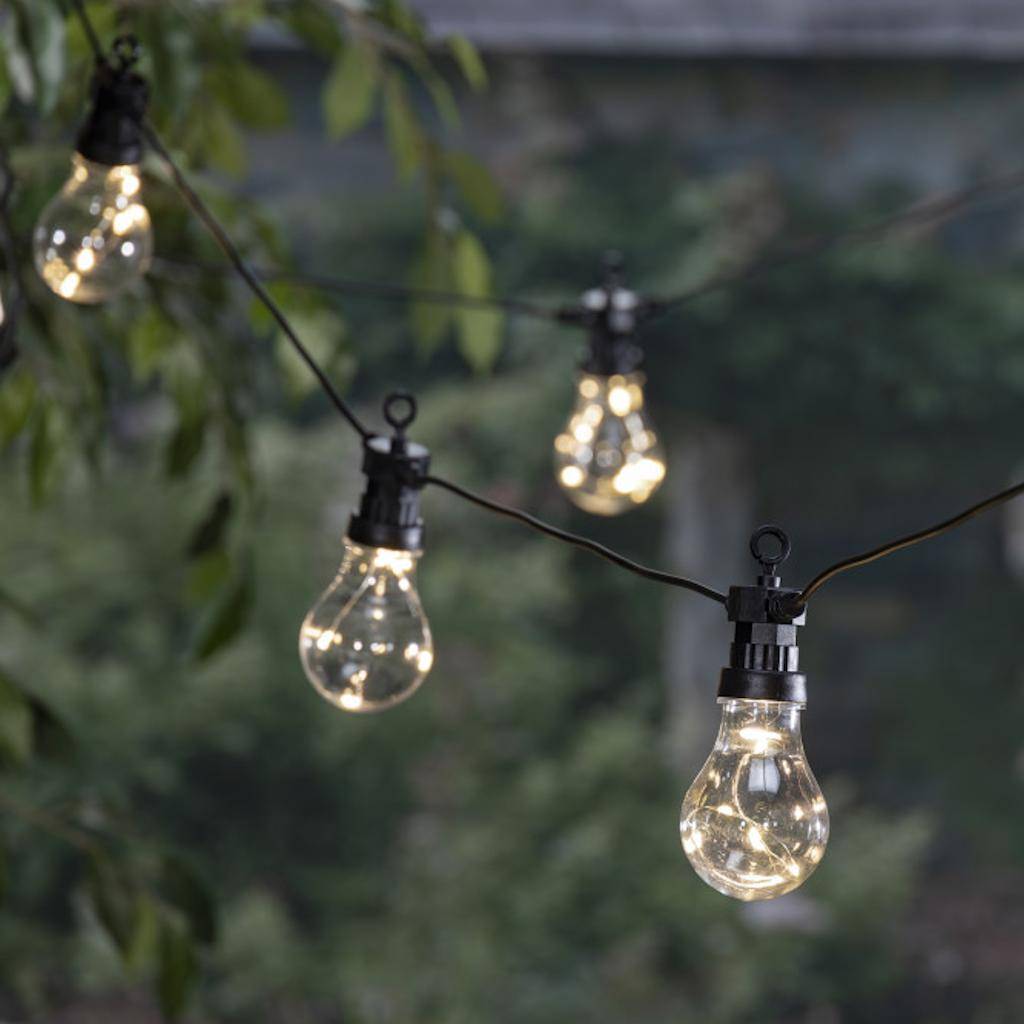 10 Black Garland with Shade Clear Electric Patio Light String 1