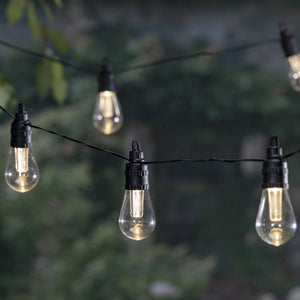 10 Black Garland with Shade Clear Electric Patio Light String 1