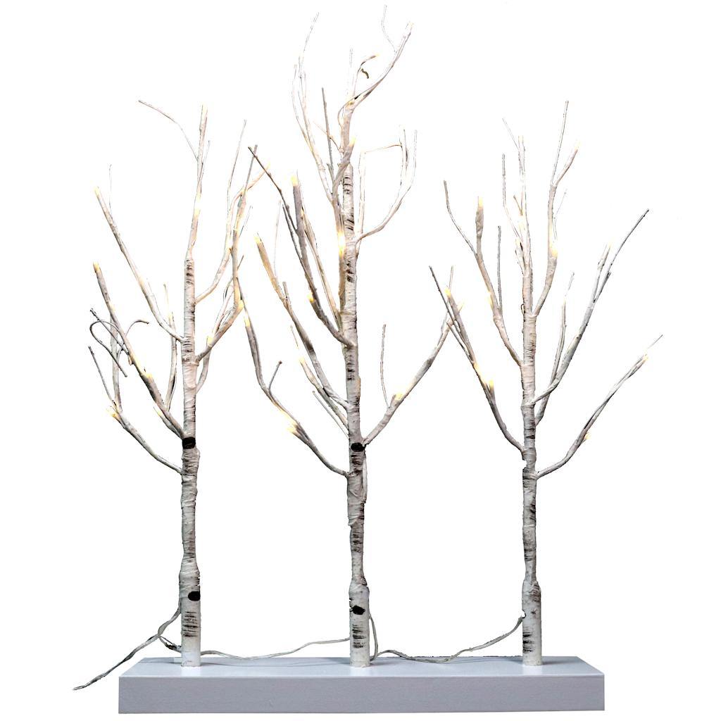 2' Electric Artificial Lighted Birch Tabletop Trees 1