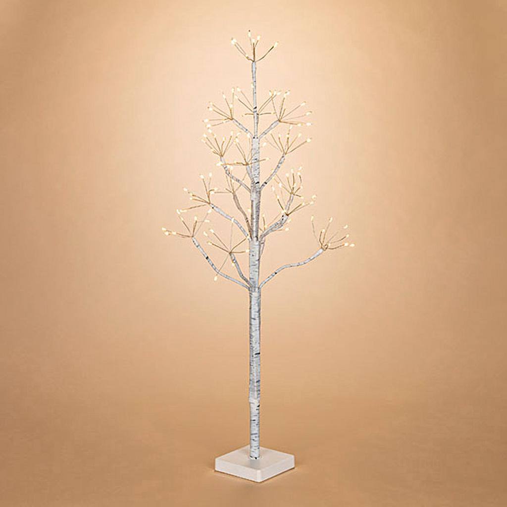 29.5" Battery Operated Artificial Birch Flower Tree Lighted Tree 1
