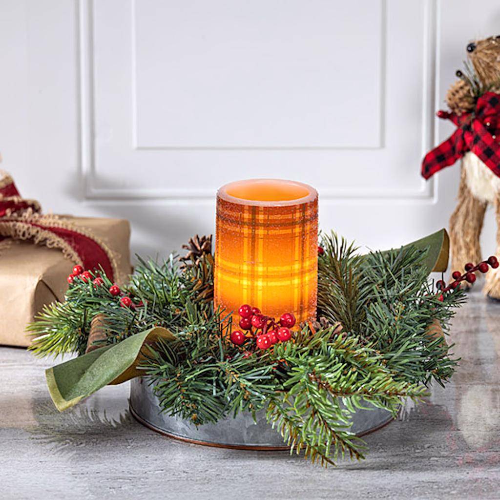 10.2" Candle Holder Centerpiece 1