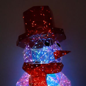 15.8" Electric Lighted USB Holographic Snowman with Remote 2